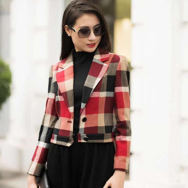 áo vest nữ, áo vest plaid, áo vest caro, ao vest cong so, ao vest plaid, ao vest caro