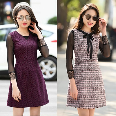 đầm chữ A, đầm công sở chữ A, đầm dạ chữ A, dam chu a, dam cong so chu A