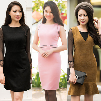 đầm dạ, đầm dạ body, đầm dạ suông, đầm dạ chữ A, đầm dạ xòe, đầm dạ đuôi cá