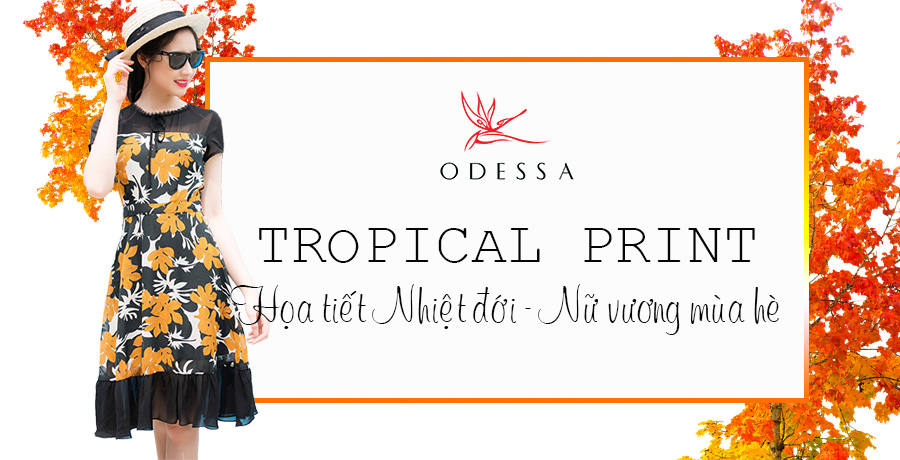 họa tiết hoa nhiệt đới, đầm đẹp họa tiết hoa, đầm váy đẹp