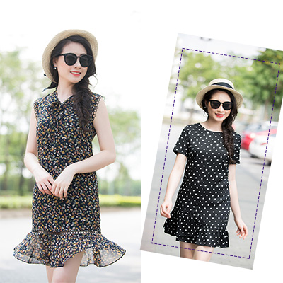 đầm hạ eo, váy hạ eo, dam ha eo, vay ha eo