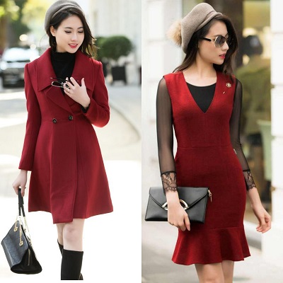 trang phục màu đỏ rượu vang, màu đỏ rượu vang, mau do ruou vang