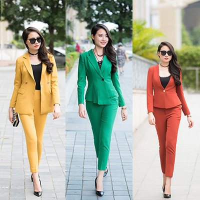 quần công sở, quần ống côn, quần cullotes, sơ mi cách điệu