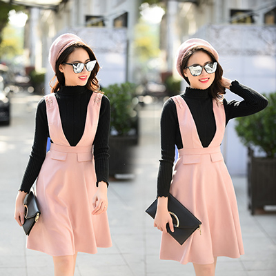 váy yếm, vest bộ, gile len, áo len ovesize