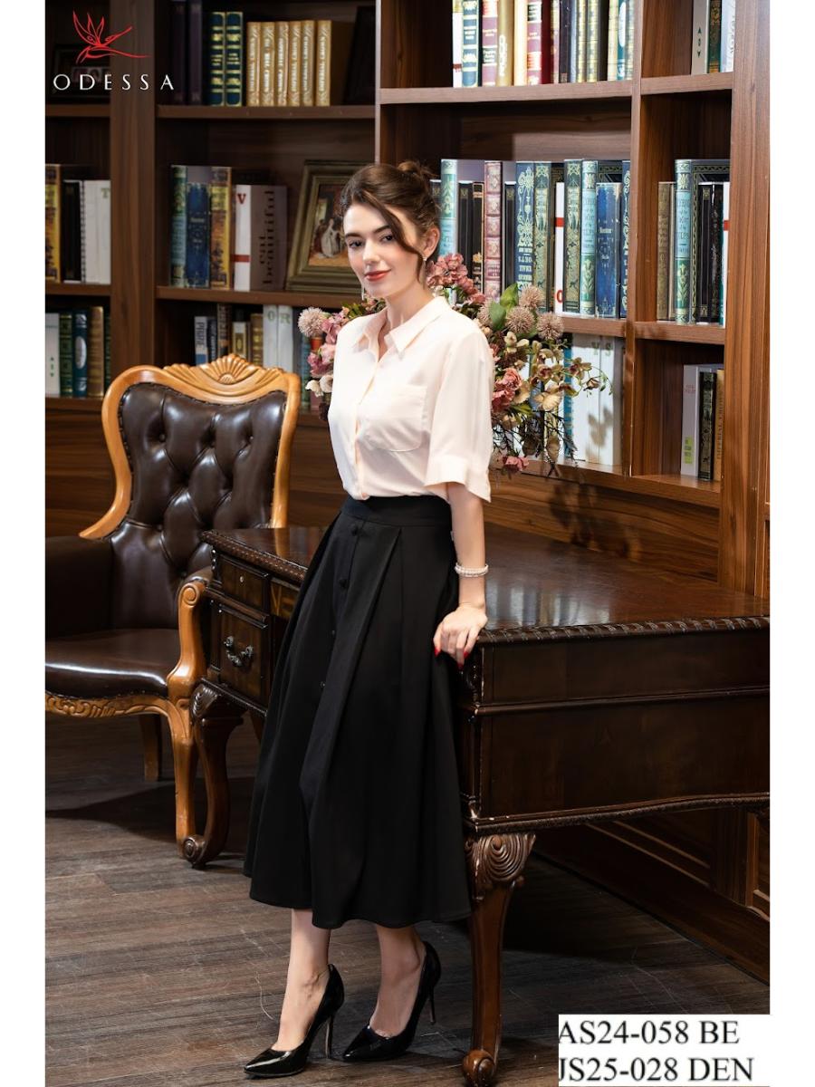 ÁO SƠ MI TAY LỠ CỔ ĐỨC AS24-058