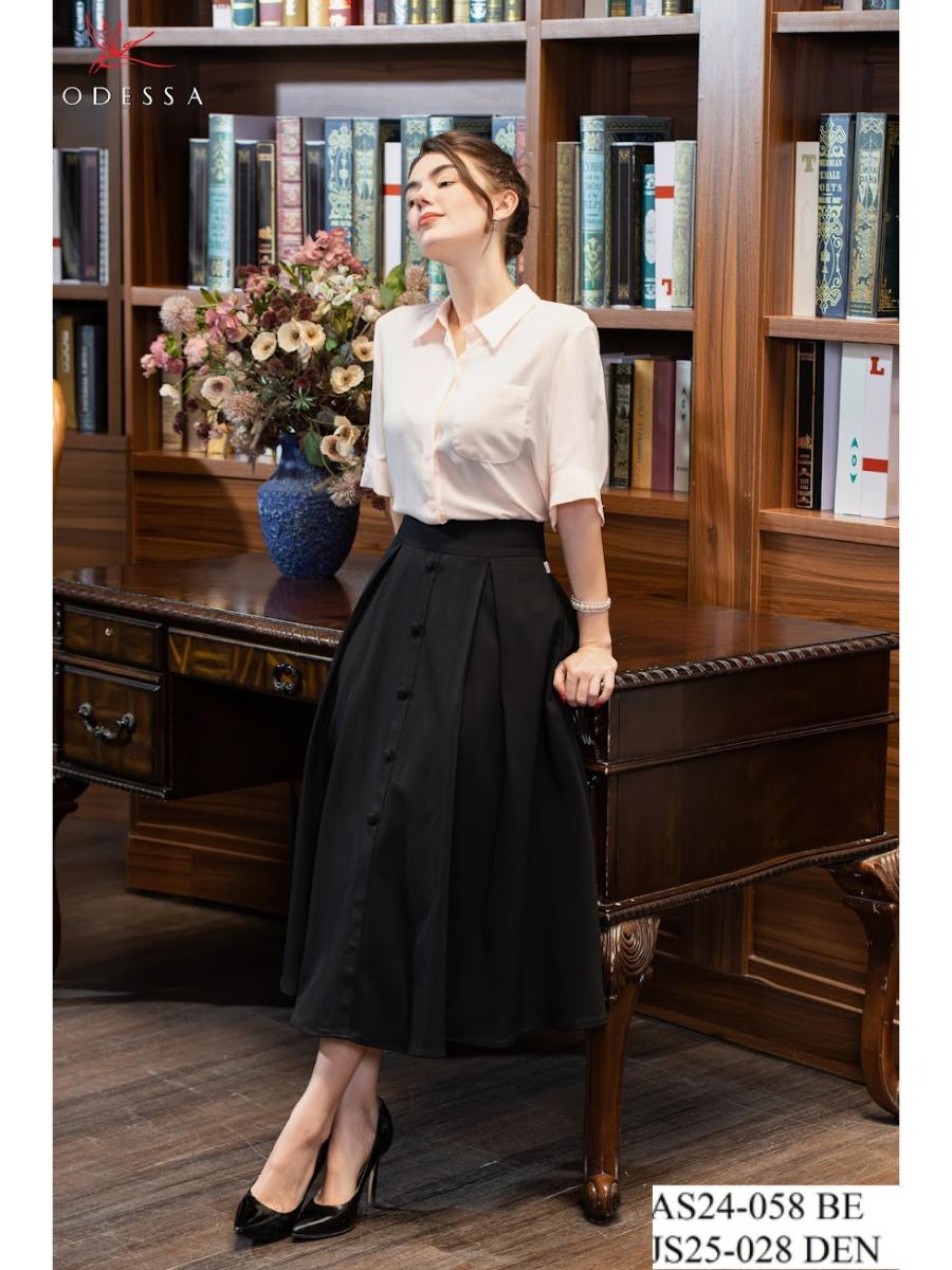 ÁO SƠ MI TAY LỠ CỔ ĐỨC AS24-058