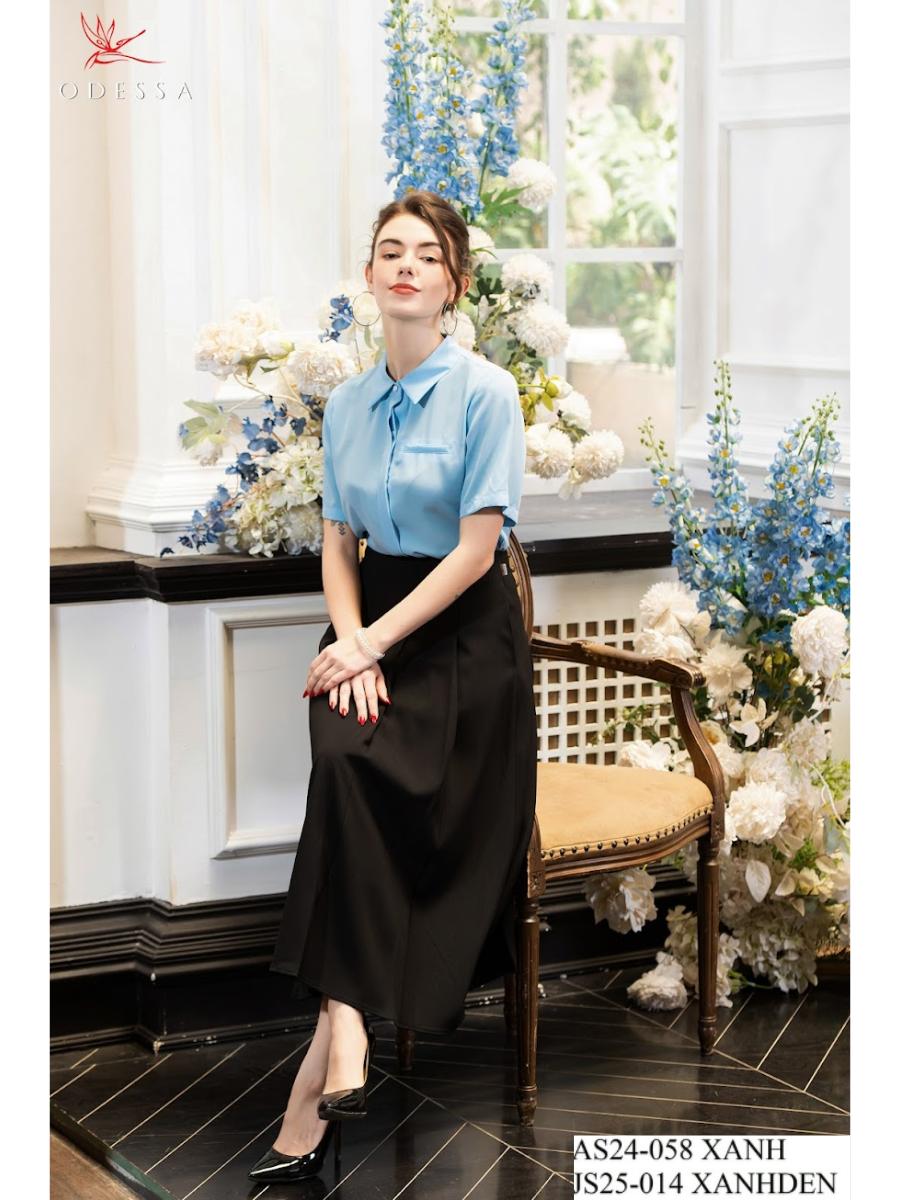 ÁO SƠ MI TAY LỠ CỔ ĐỨC AS24-058