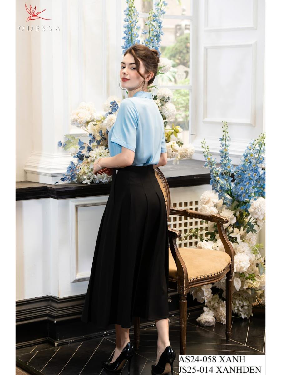 ÁO SƠ MI TAY LỠ CỔ ĐỨC AS24-058