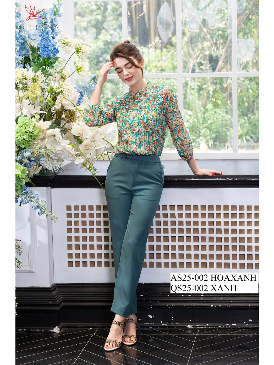 ÁO SƠ MI CỔ TRÒN THANH LỊCH AS25-002