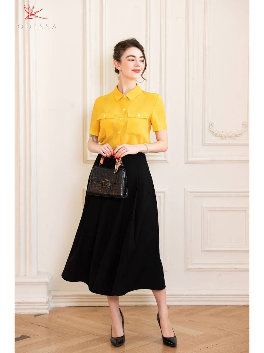 ÁO SƠ MI CỘC TAY THANH LỊCH  AS25-004