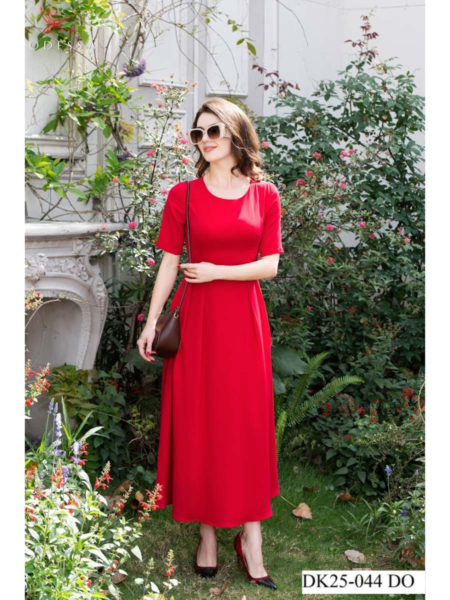 ĐẦM MAXI CỔ TRÒN THANH LỊCH DK25-044