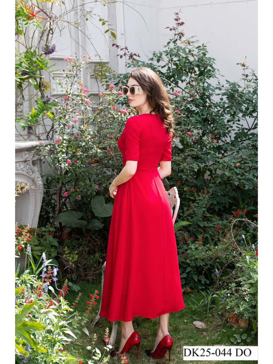 ĐẦM MAXI CỔ TRÒN THANH LỊCH DK25-044
