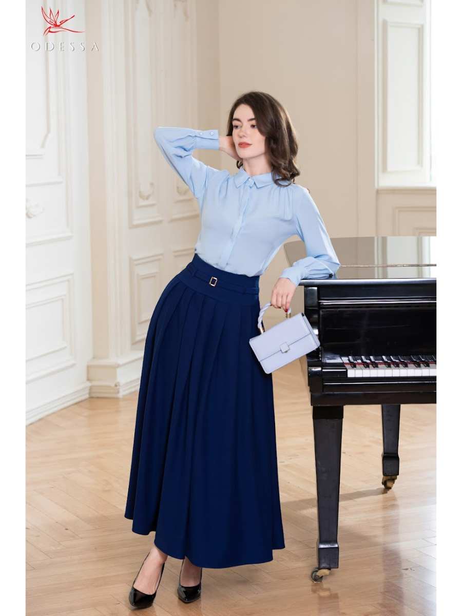 CHÂN VÁY JUYP XẾP LY DÁNG DÀI JS25-016