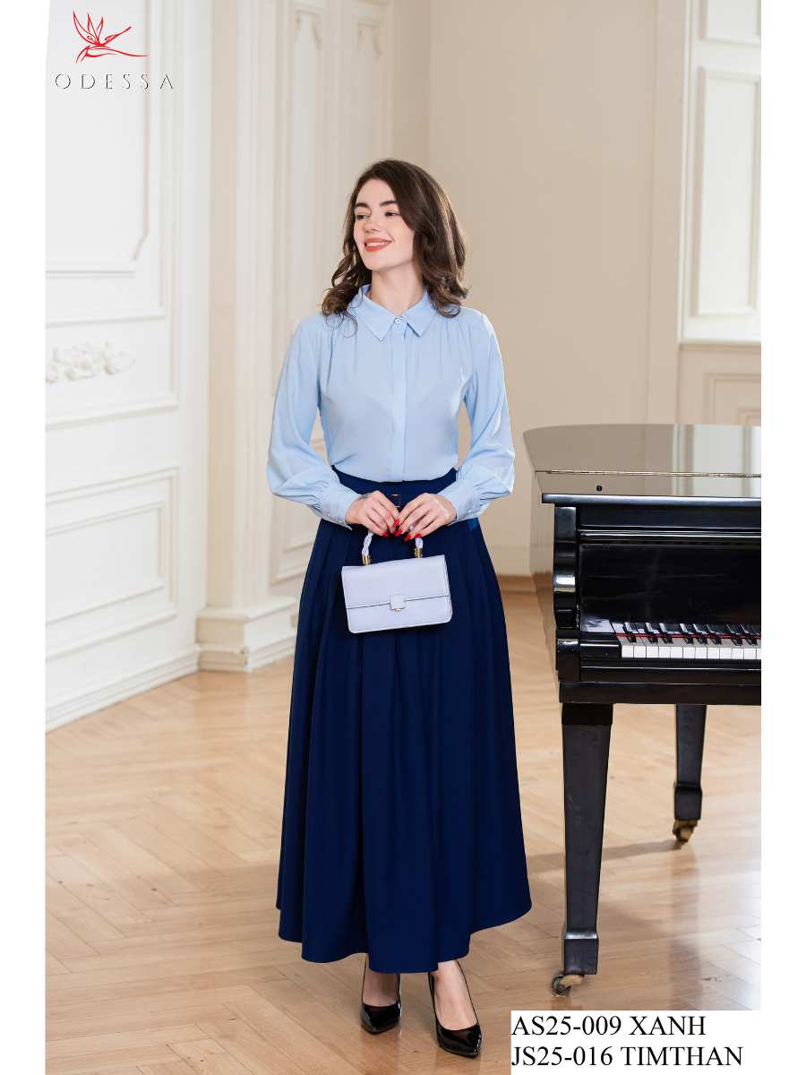 CHÂN VÁY JUYP XẾP LY DÁNG DÀI JS25-016