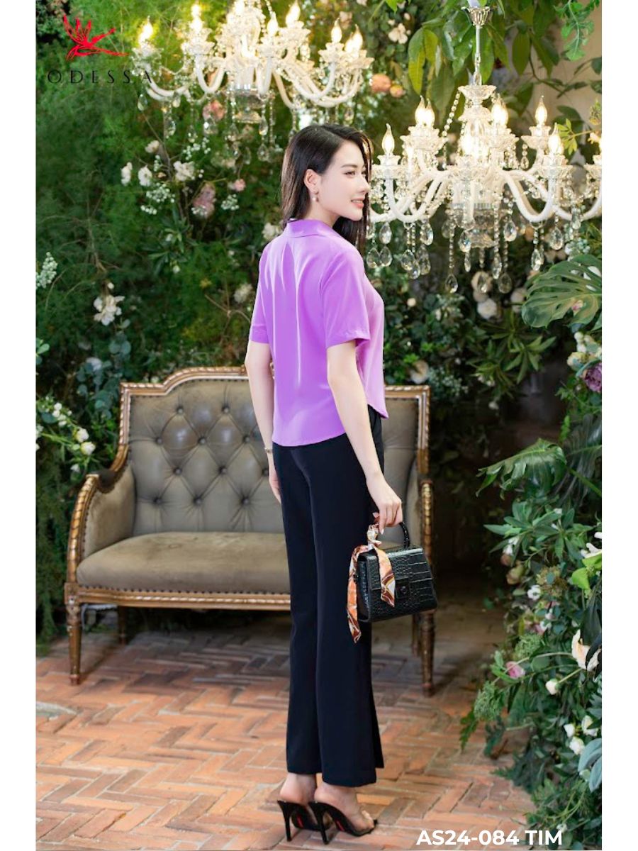 ÁO SƠ MI CỘC TAY ĐUÔI TÔM AS24-084