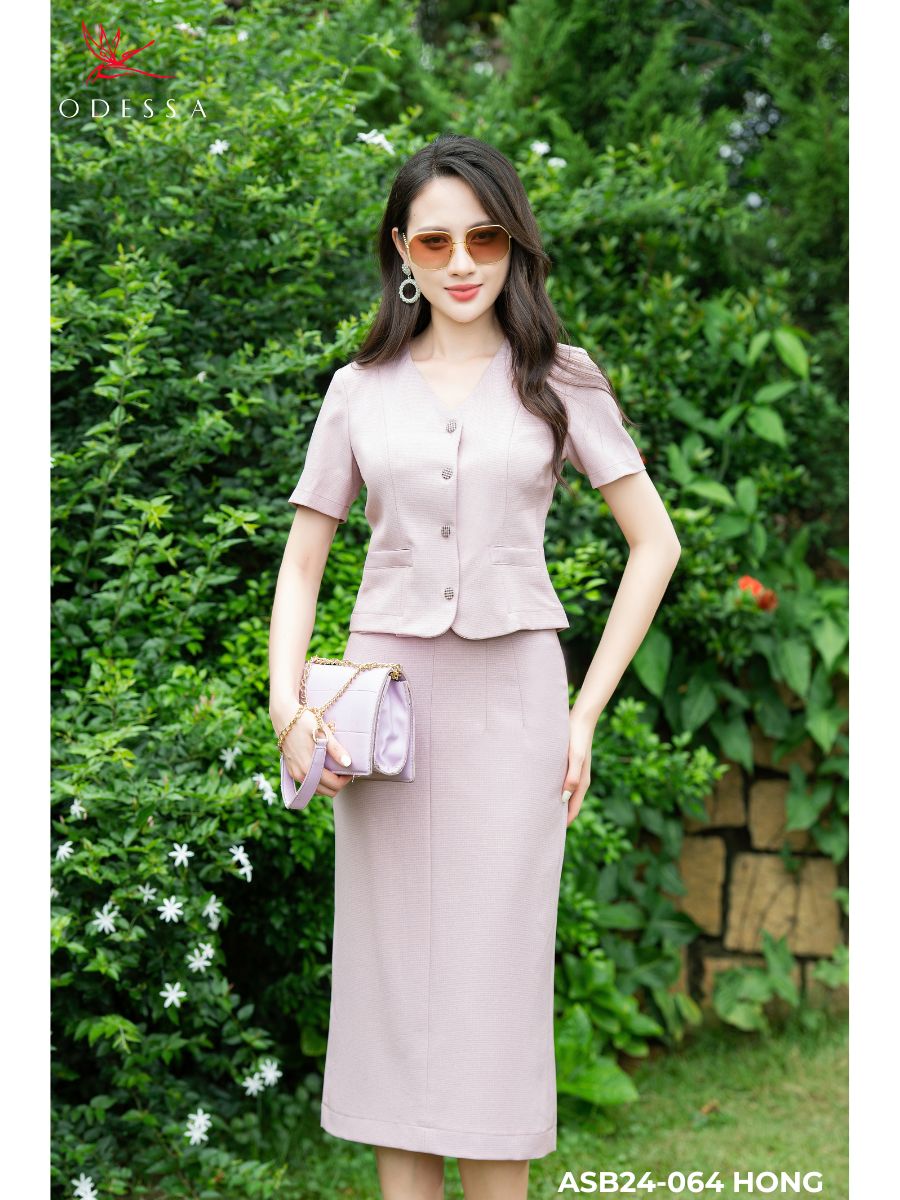 ÁO SƠ MI CỔ TIM PHỐI TÚI ASB24-064