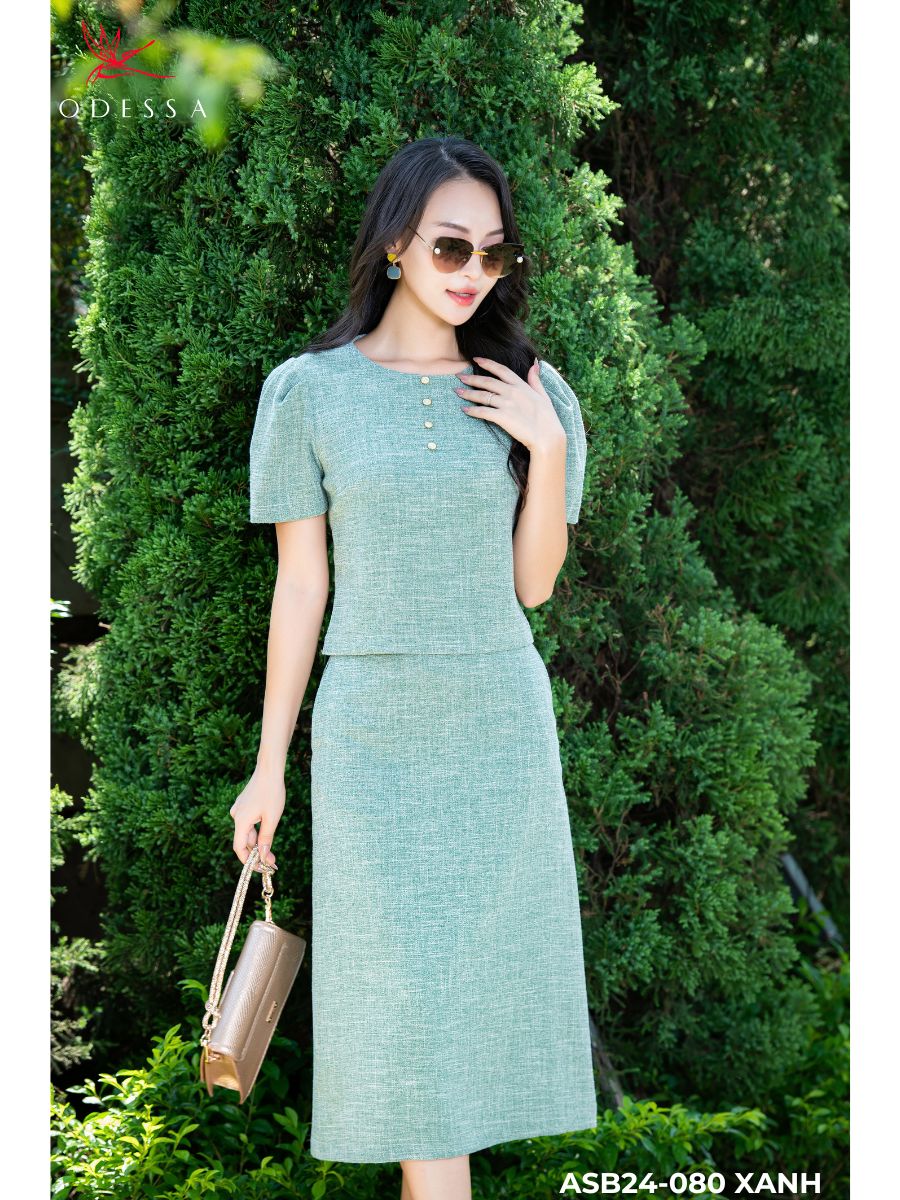 ÁO SƠ MI CỔ TRÒN TAY PHỒNG HIỆN ĐẠI ASB24-080