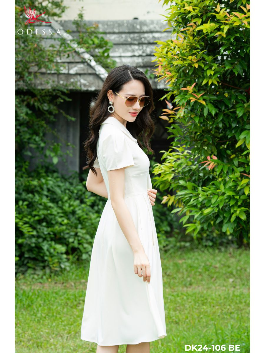 ĐẦM DÁNG XÒE PHỐI CỔ DK24-106