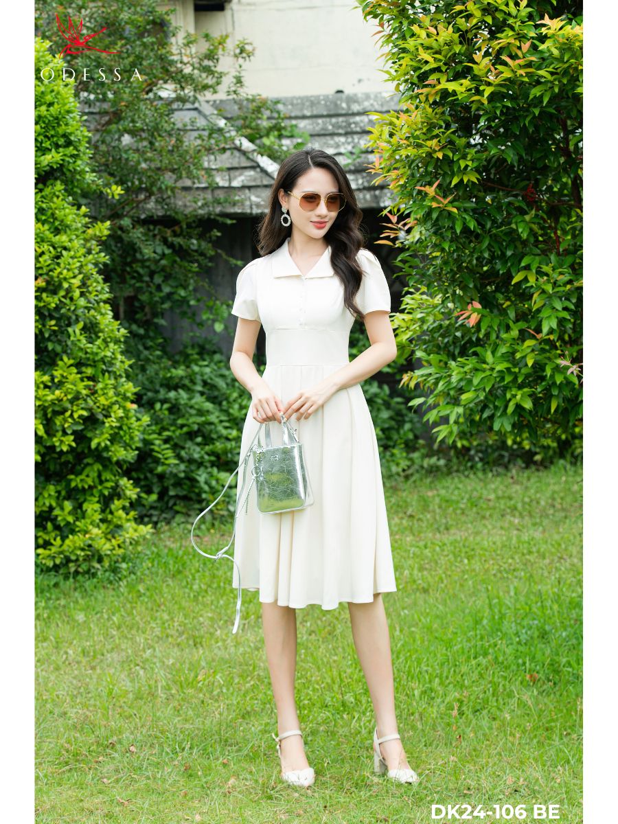 ĐẦM DÁNG XÒE PHỐI CỔ DK24-106