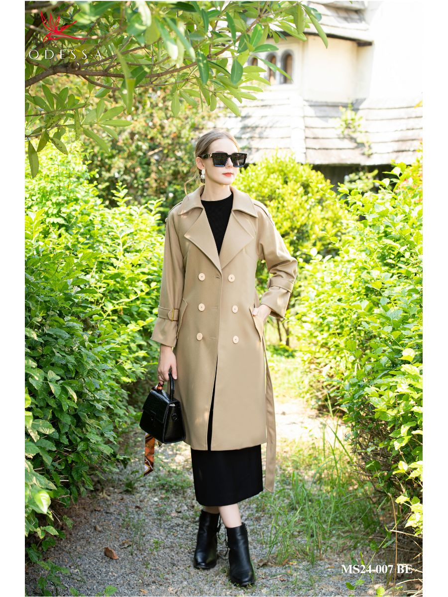 ÁO MĂNG TÔ DÁNG DÀI KÈM ĐAI MS24-007 