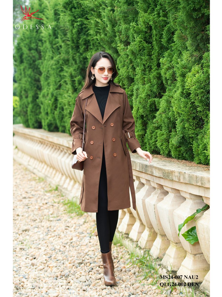 ÁO MĂNG TÔ DÁNG DÀI KÈM ĐAI MS24-007 