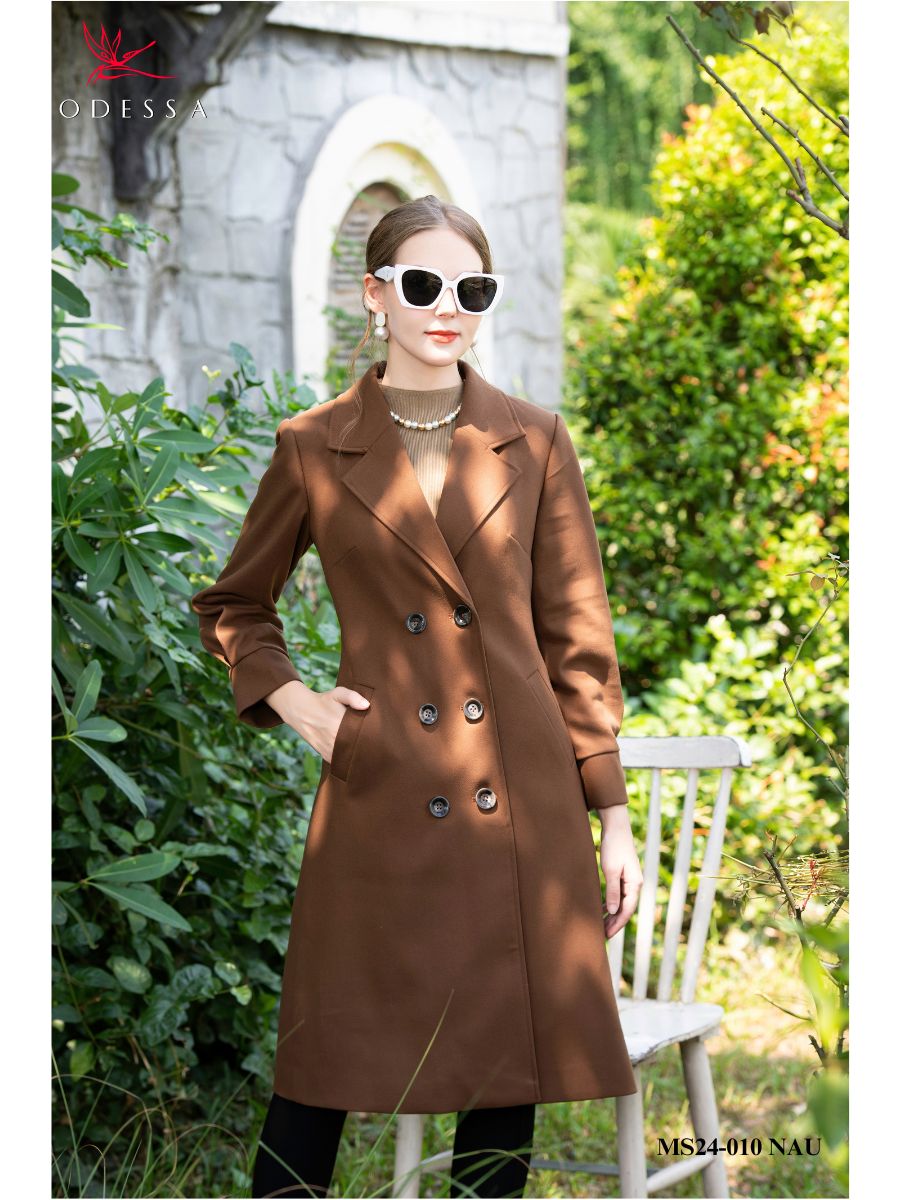 ÁO KHOÁC MĂNG TÔ DÁNG DÀI 6 CÚC BASIC MS24-010