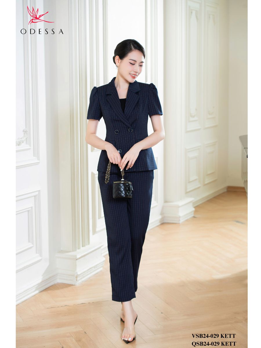 QUẦN TÂY DÀI KẺ SỌC QSB24-029 