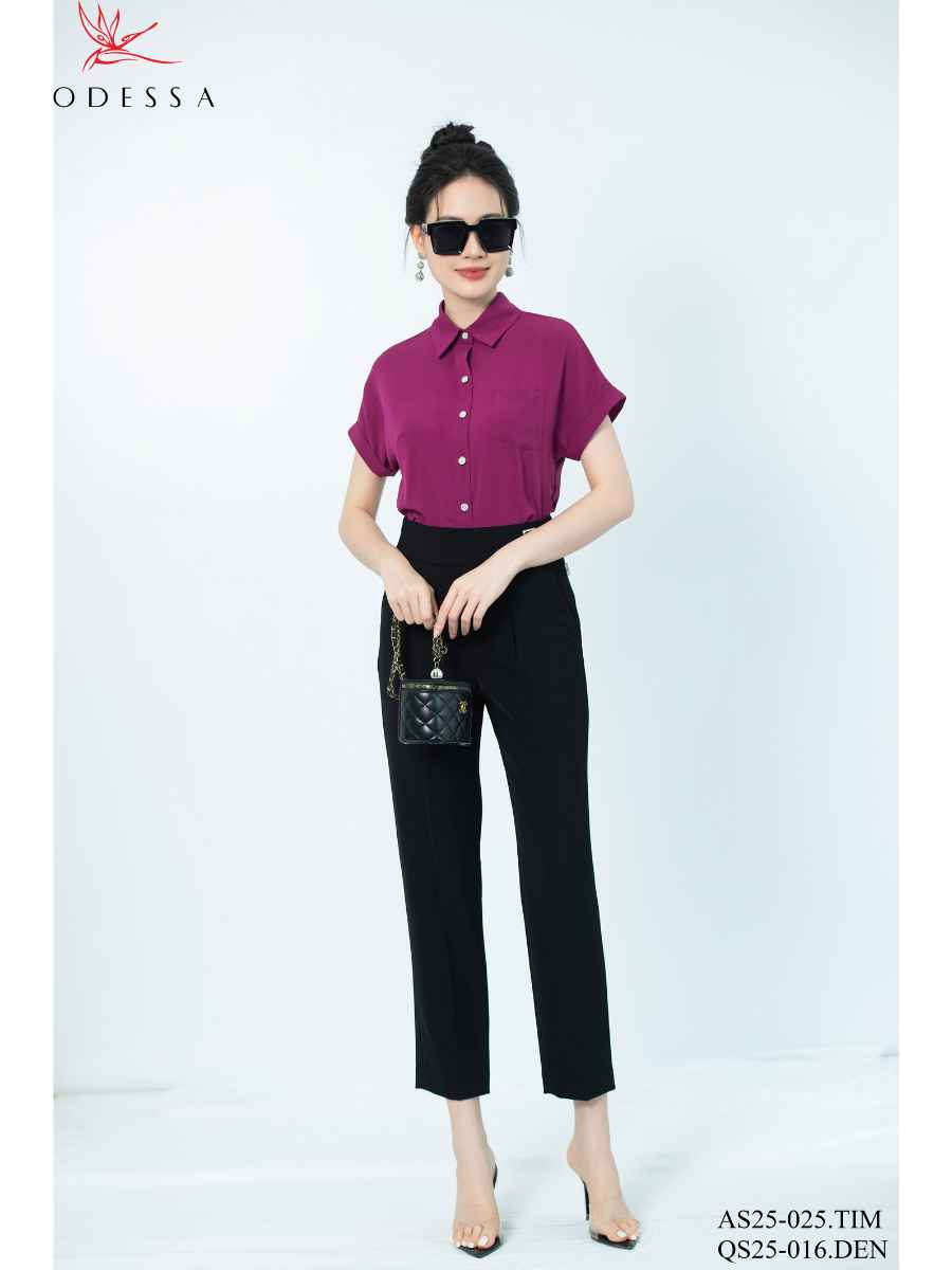 ÁO SƠ MI CỘC TAY CÓ TÚI NGỰC TIỆN DỤNG AS25-025