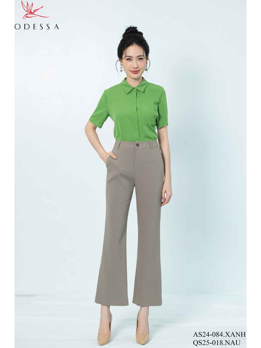 ÁO SƠ MI CỘC TAY ĐUÔI TÔM AS24-084