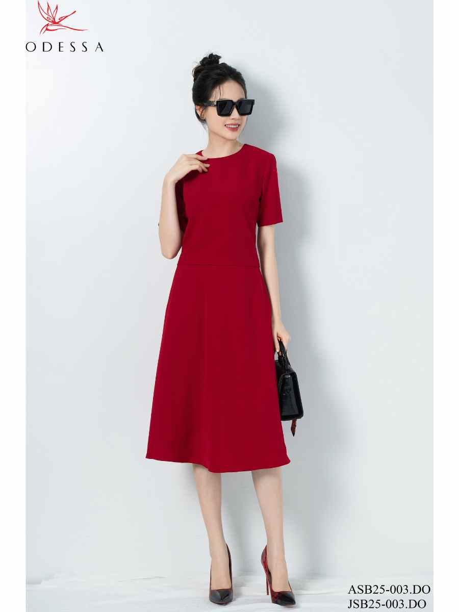 ÁO SƠ MI CROPTOP CỔ TRÒN BASIC ASB25-003