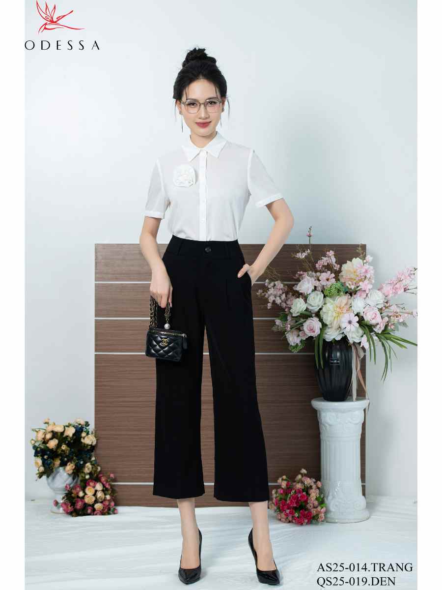 ÁO SƠ MI ĐÍNH HOA CAO CẤP AS25-014