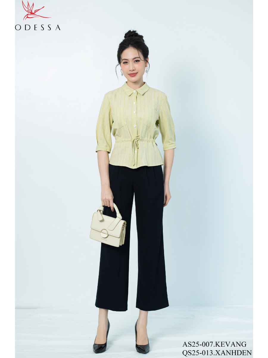 ÁO SƠ MI PEPLUM THẮT EO DUYÊN DÁNG AS25-007