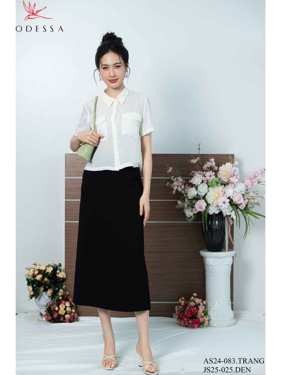 CHÂN VÁY BÚT CHÌ MIDI DÁNG ÔM THANH LỊCH JS25-025