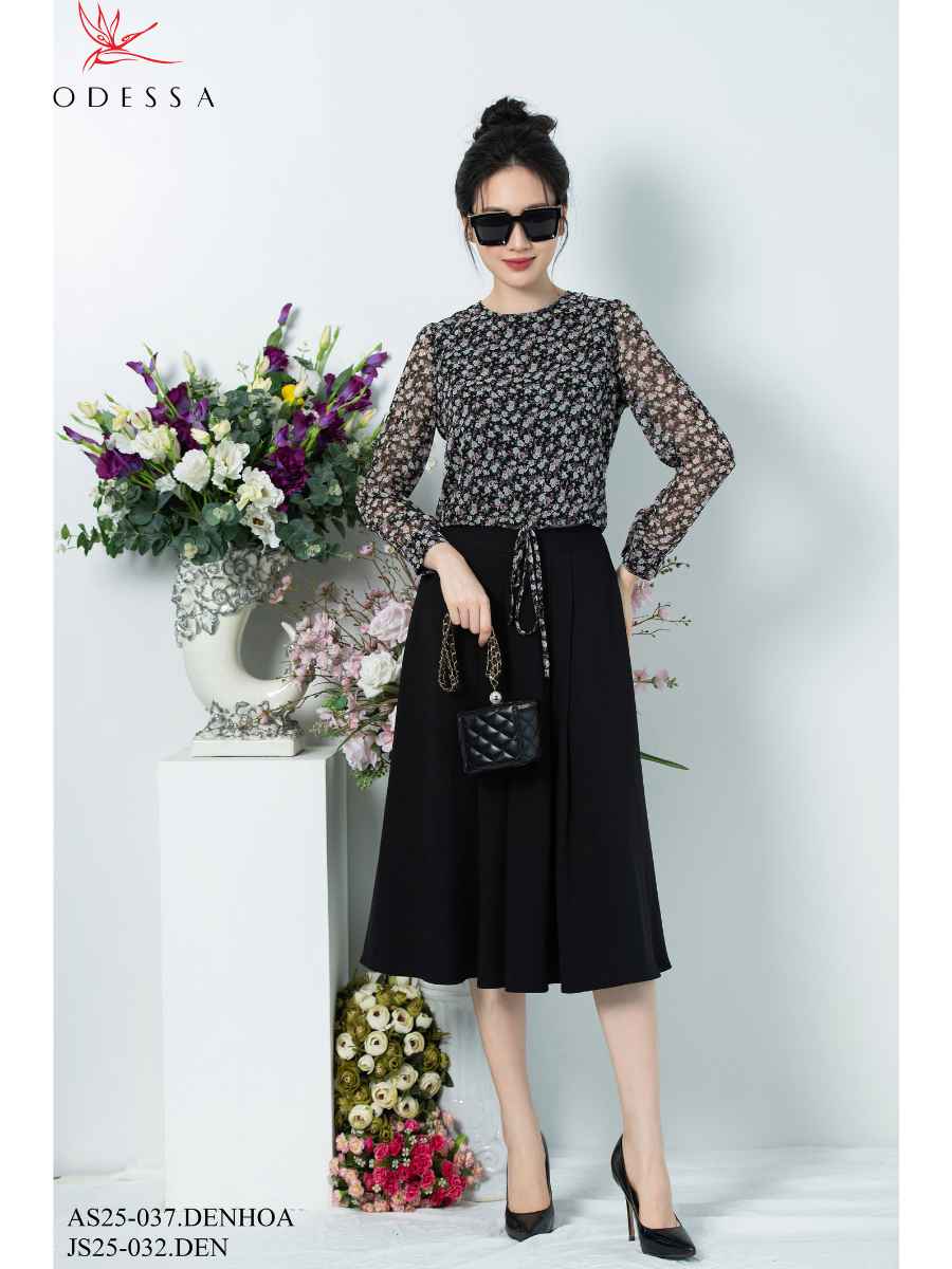 CHÂN VÁY CÔNG SỞ XÒE NHẸ NHÀNG JS25-032