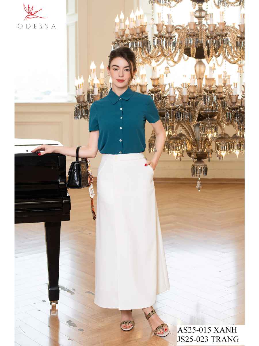 CHÂN VÁY SUÔNG TÀ TRƯỚC JS25-023