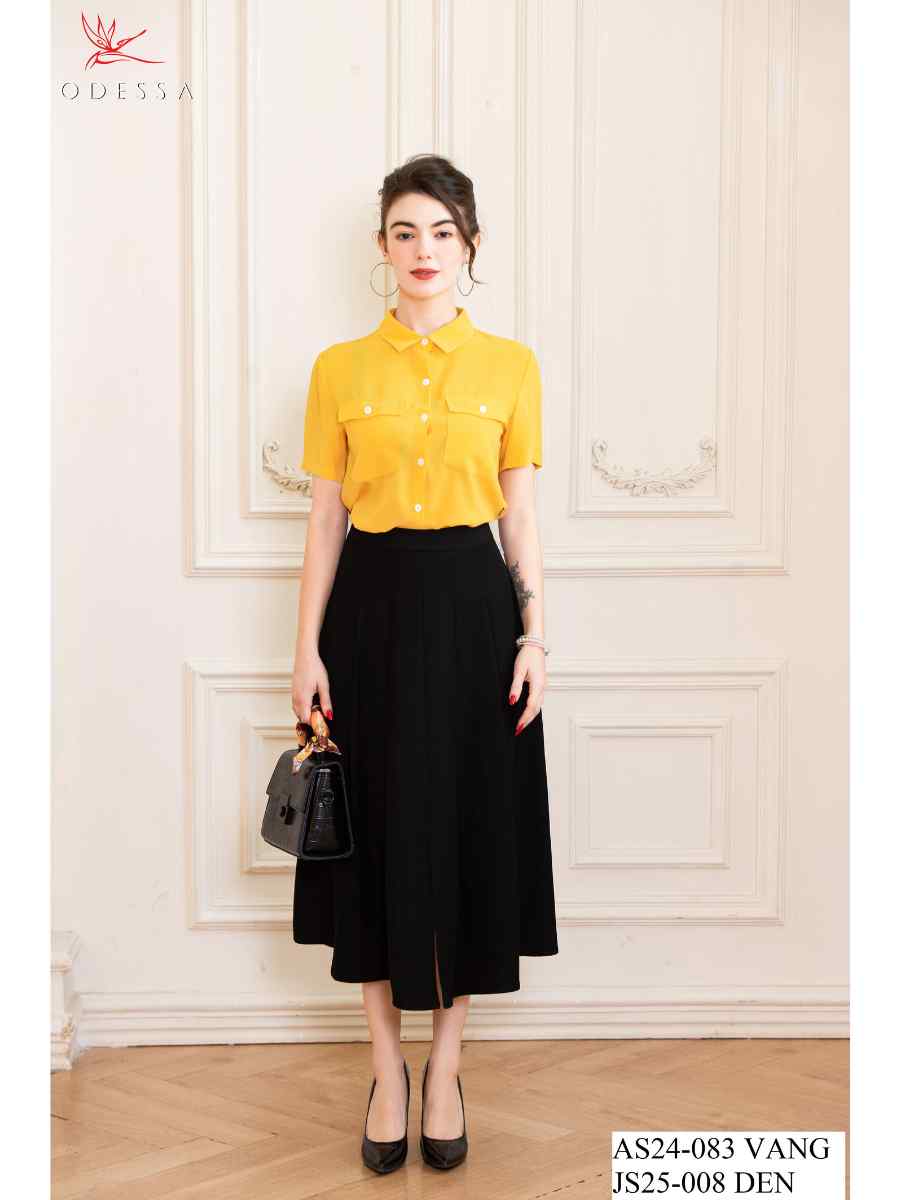 CHÂN VÁY XÒE XẺ TRƯỚC DUYÊN DÁNG JS25-008