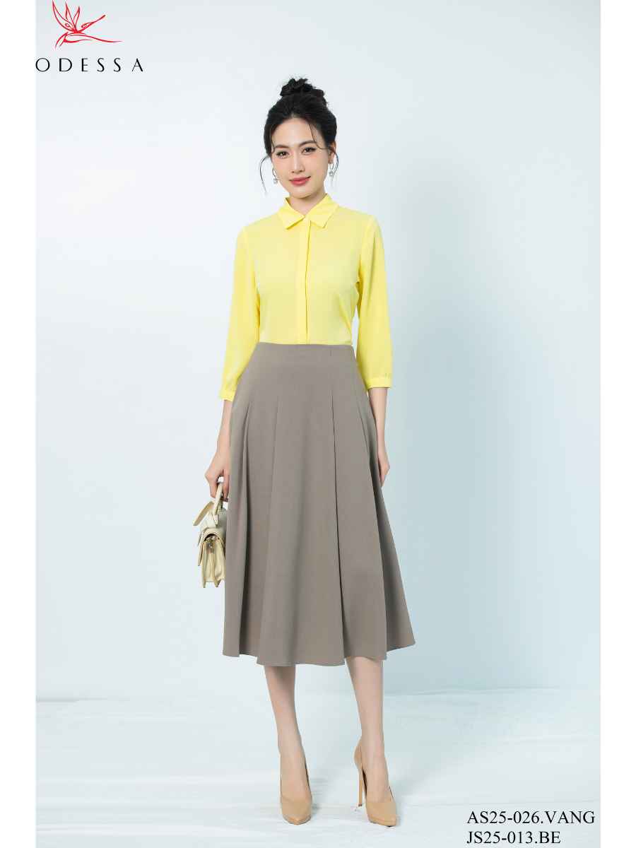 CHÂN VÁY XÒE XẾP LY BỒNG BỀNH JS25-013