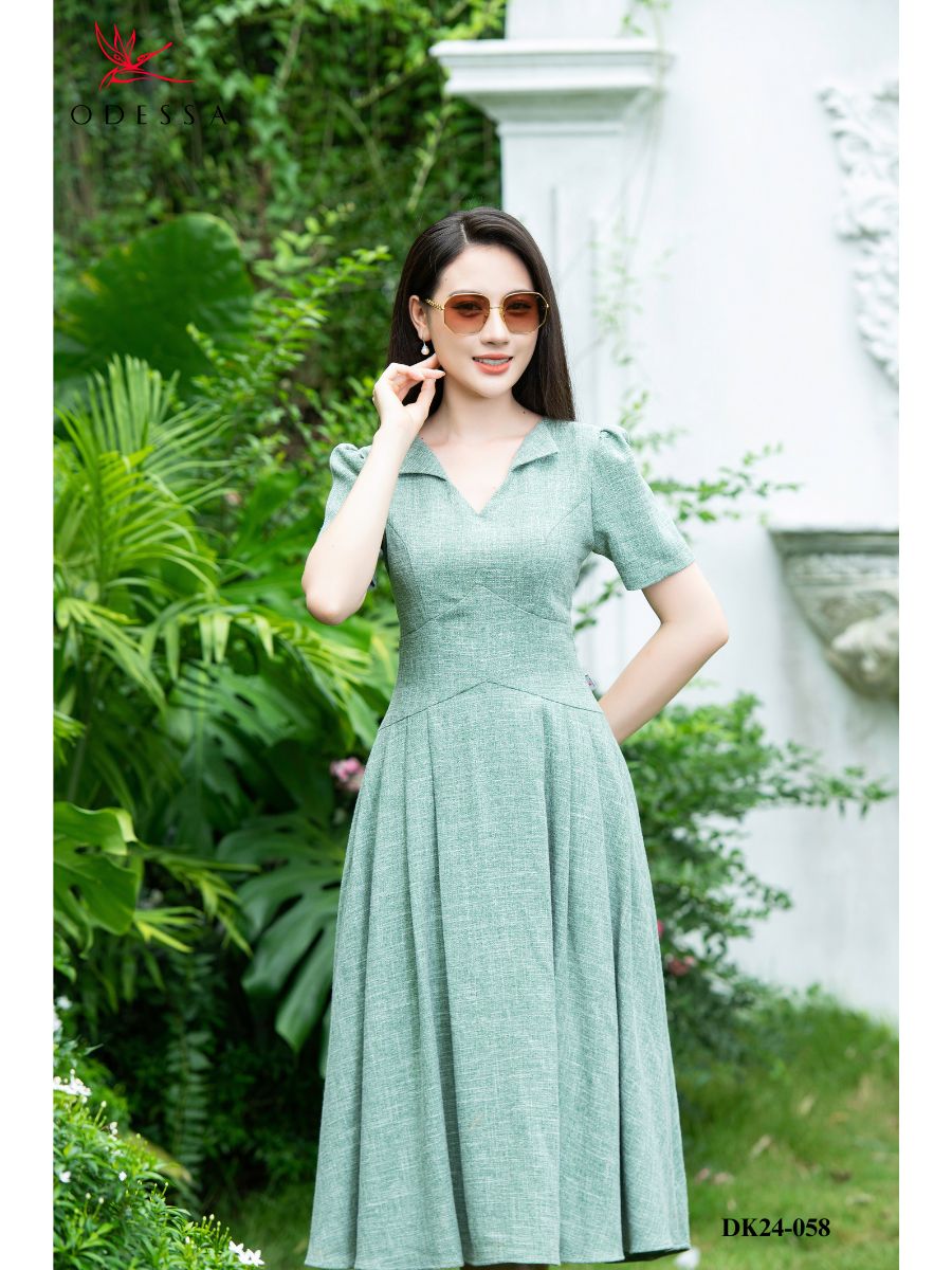 ĐẦM LIỀN DÁNG XÒE DK24-058