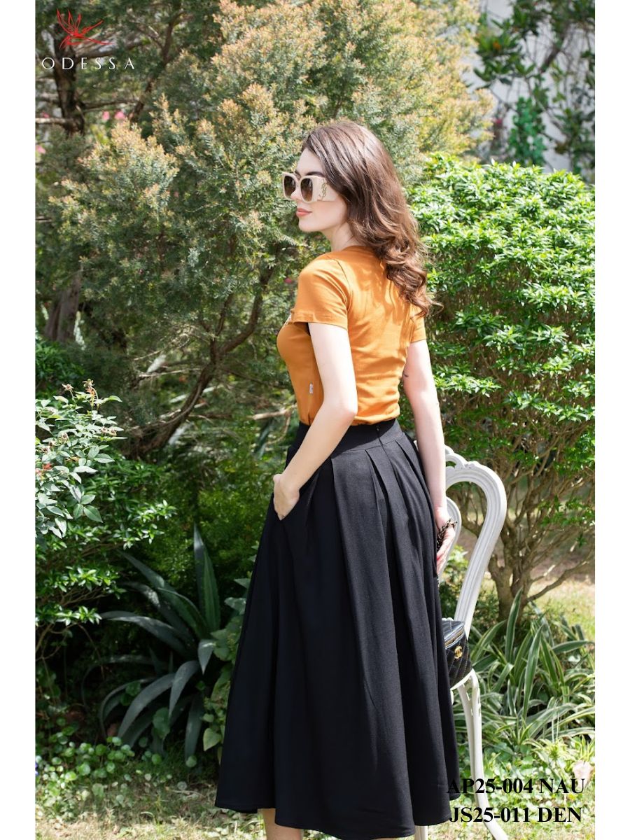 CHÂN VÁY JUYP XẾP LY DÁNG DÀI JS25-011