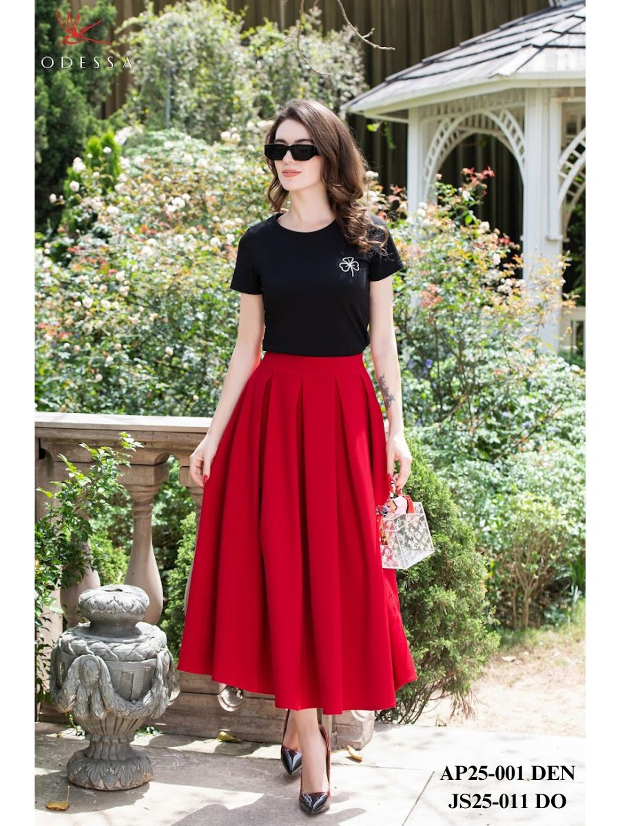 CHÂN VÁY JUYP XẾP LY DÁNG DÀI JS25-011