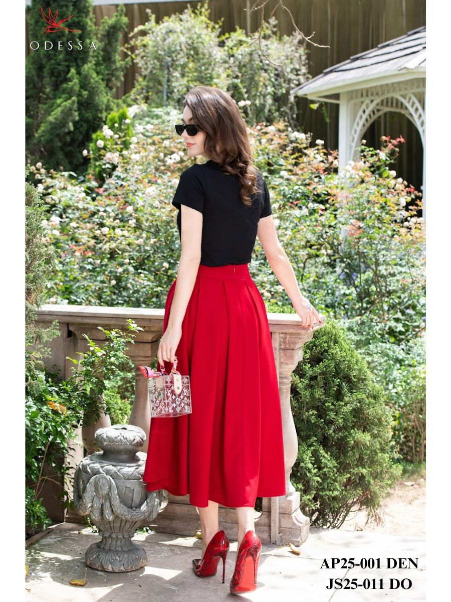 CHÂN VÁY JUYP XẾP LY DÁNG DÀI JS25-011