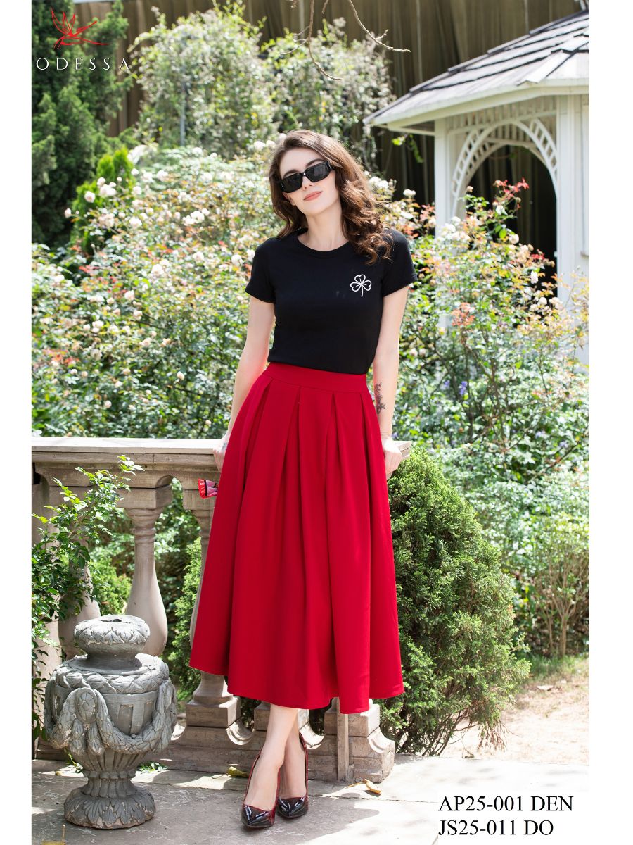 CHÂN VÁY JUYP XẾP LY DÁNG DÀI JS25-011