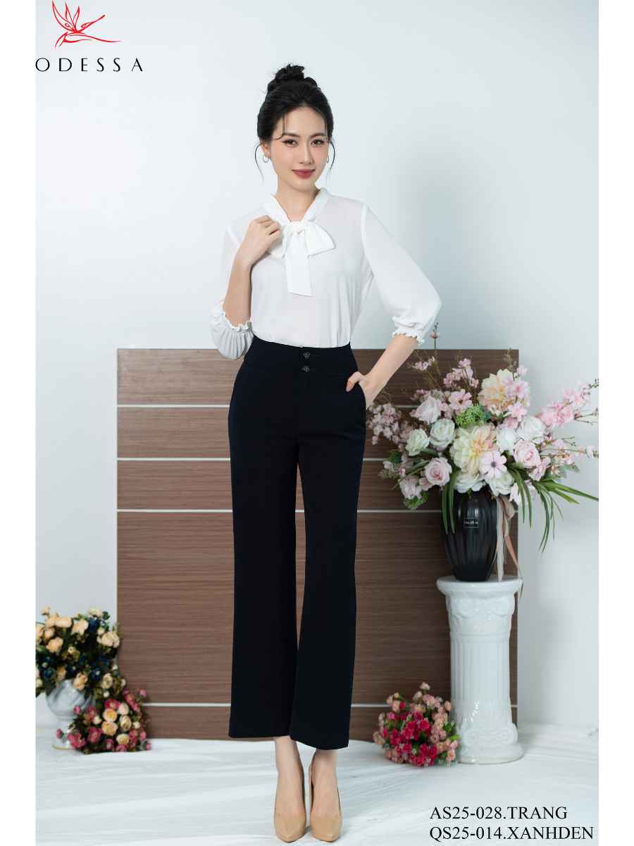 QUẦN ỐNG SUÔNG LỬNG CẠP CAO 2 CÚC QS25-014