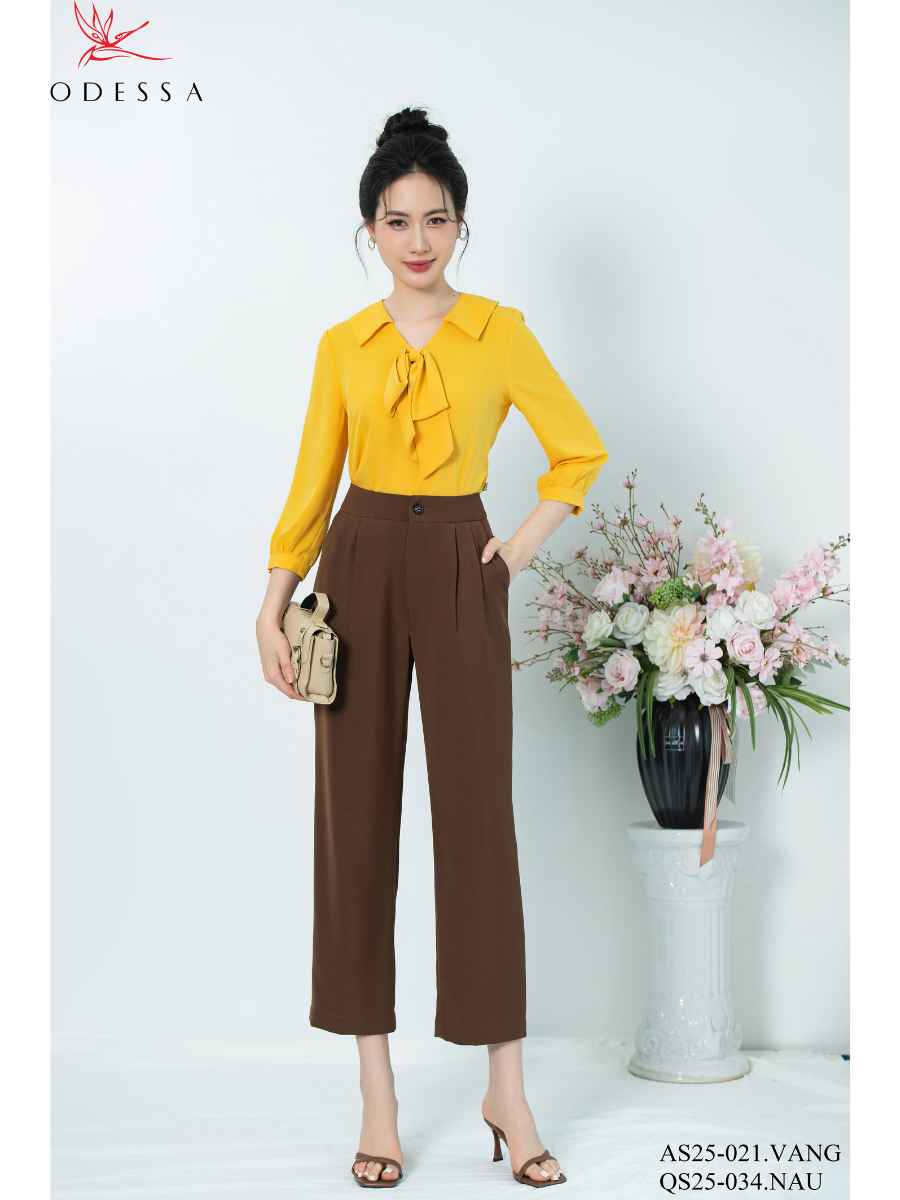 QUẦN ỐNG SUÔNG LỬNG XẾP LY TINH TẾ QS25-034