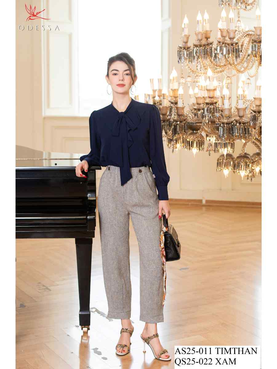 QUẦN ỐNG SUÔNG PHỐI CÚC QS25-022