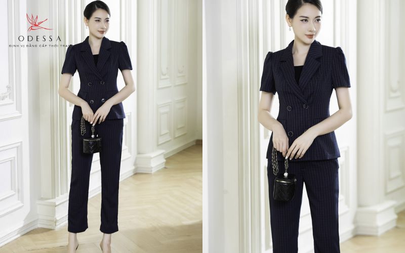 Quần ống đứng + Áo vest