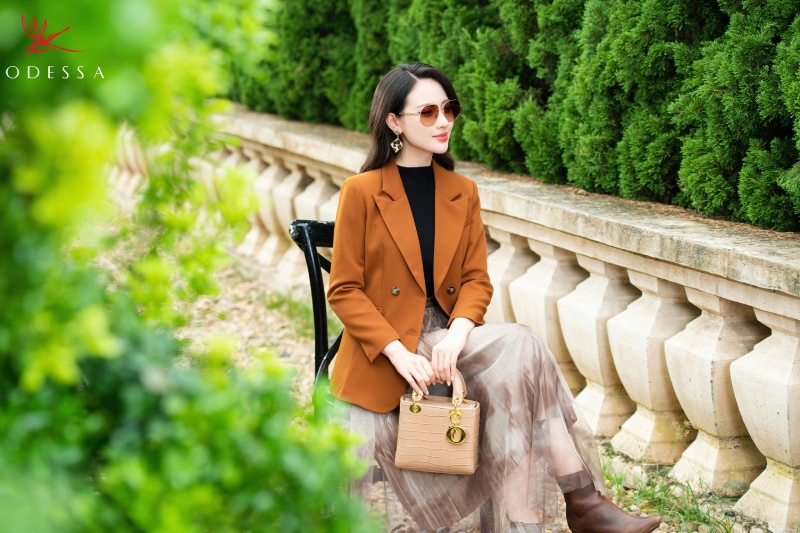 Áo dạ công sở đẹp - Áo khoác dạ dáng vest