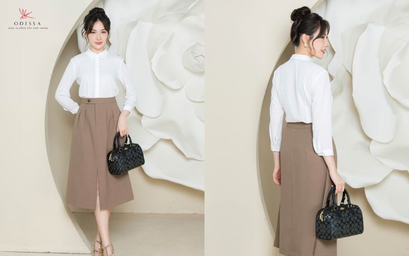 Áo sơ mi trắng dài tay