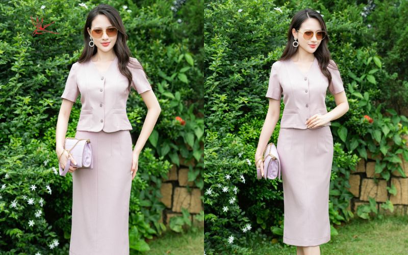 Váy có cổ chữ V