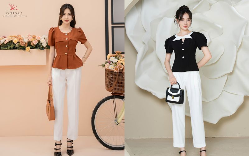 Dáng người tam giác ngược – Quần ống suông tạo sự cân đối Dáng người tam giác ngược – Quần ống suông tạo sự cân đối